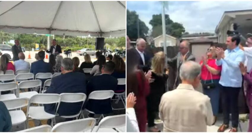 En homenaje a Lincoln Díaz-Balart nombran varios tramos de una avenida en Hialeah ceremonia-nombran calle