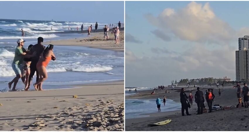 Intrépido turista rescata a tres adolescentes de ahogarse en playa del Sur de Florida incidente de ahogamiento-Singer Island