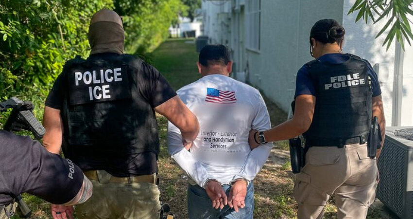 ICE y autoridades estatales lanzan gran operativo en Florida: 800 migrantes arrestados migrantes florida