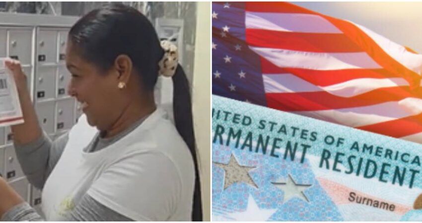 Emotivo video de cubana recibiendo su residencia conmueve las redes sociales: “Te lo has ganado con creces” mujer cubana-residencia EEUU