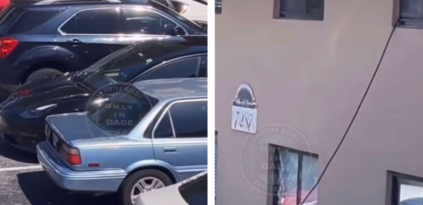 De manera rústica y artesanal: Así cargan un Tesla en un edificio de apartamentos en Miami tesla