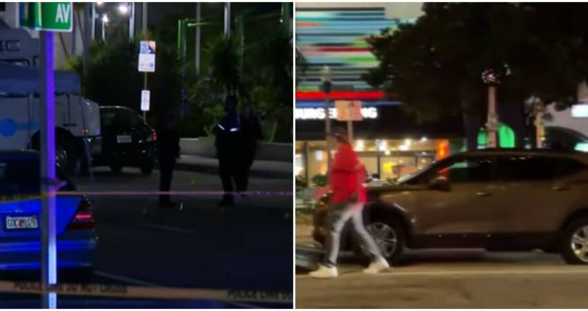 Policía de Miami investiga muerte de una persona tras tiroteo en Brickell tiroteo en Brickell-auto baleado