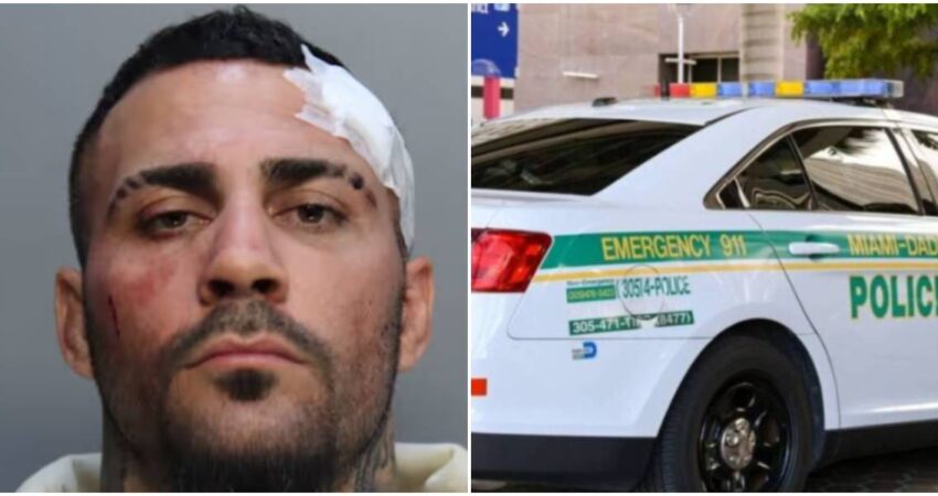 Arrestan a hombre que ingresó en un apartamento de un edificio mientras huía de la policía de Miami Arresto de hombre-Policía de Miami
