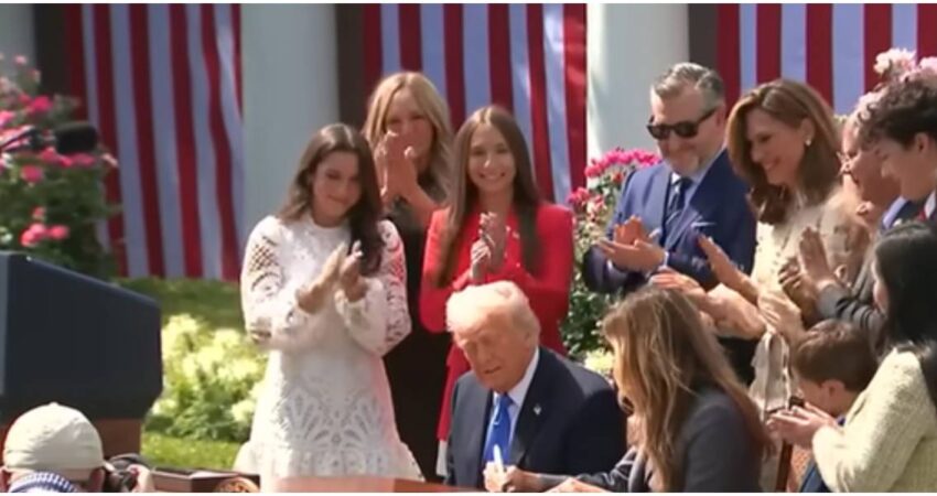 Donald Trump aprueba ley TAKE IT DOWN que promovió la congresista cubanoamericana María Elvira Salazar Casa Blanca-Donald Trump