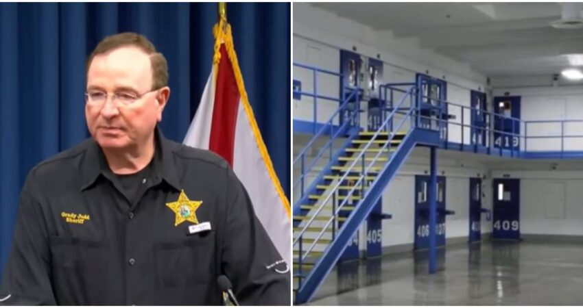 Alguacil de Florida advierte sobre insuficiente espacio en los centros de detención por gran cantidad de inmigrantes detenidos Grady Judd-cárcel