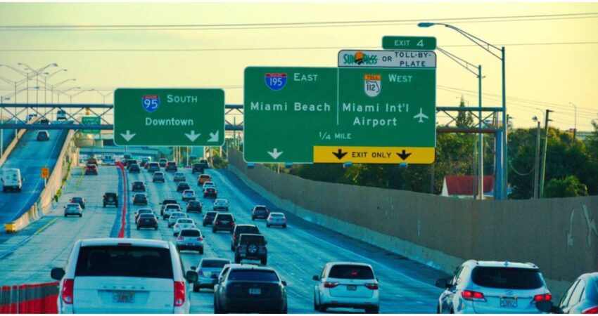 Caos en Miami: choque en la I-95 cierra carriles y paraliza el tráfico en plena hora pico I-95-tráfico