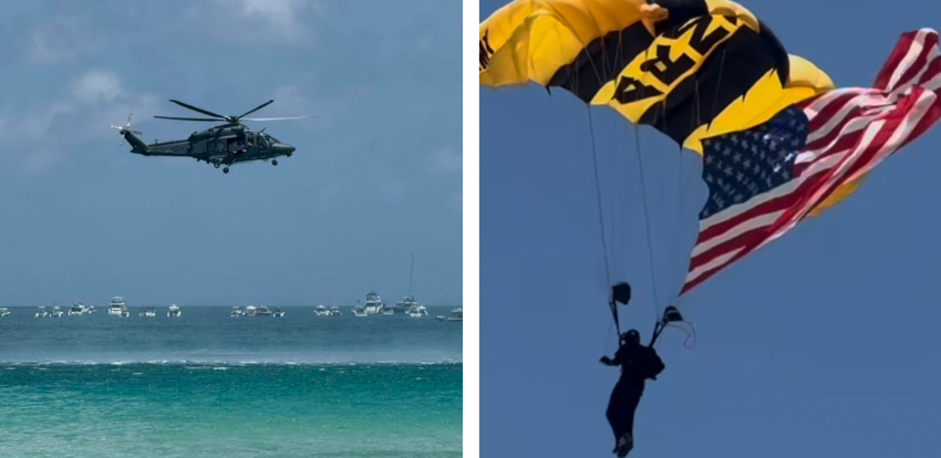 Espectáculo aéreo y naval conquista a Miami Beach durante el fin de semana festivo Miami Beach show