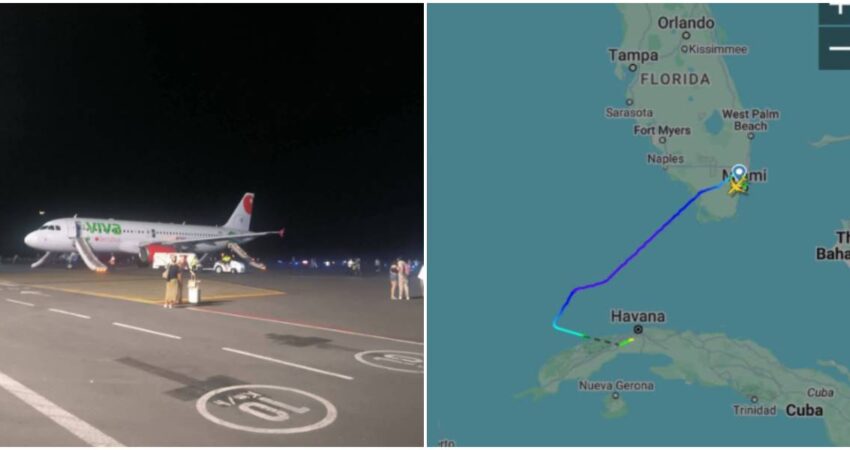 Avión de Viva Aerobús que salió de Miami con destino a Mérida realiza aterrizaje de emergencia en La Habana por falla en un motor Viva Aerobus-aterrizaje en la Habana
