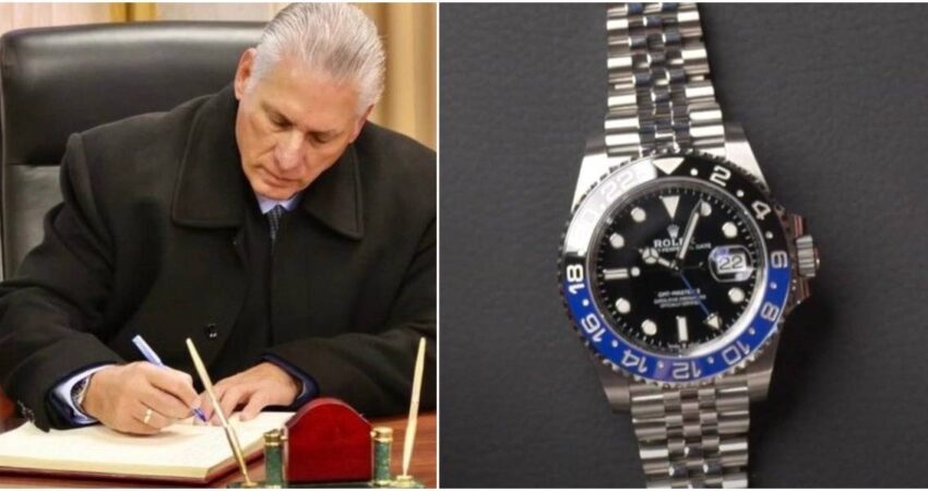 ¿Tenía Díaz-Canel un lujoso Rolex valorado en casi 20 mil dólares? canel-rolex