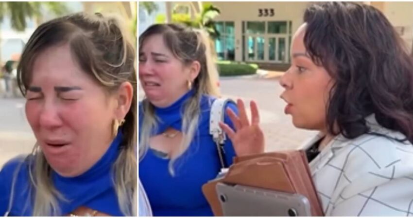Autoridades arrestan a cubano al salir de una corte en Miami y su esposa reacciona en llanto cubana en Miami-arrestos en Miami