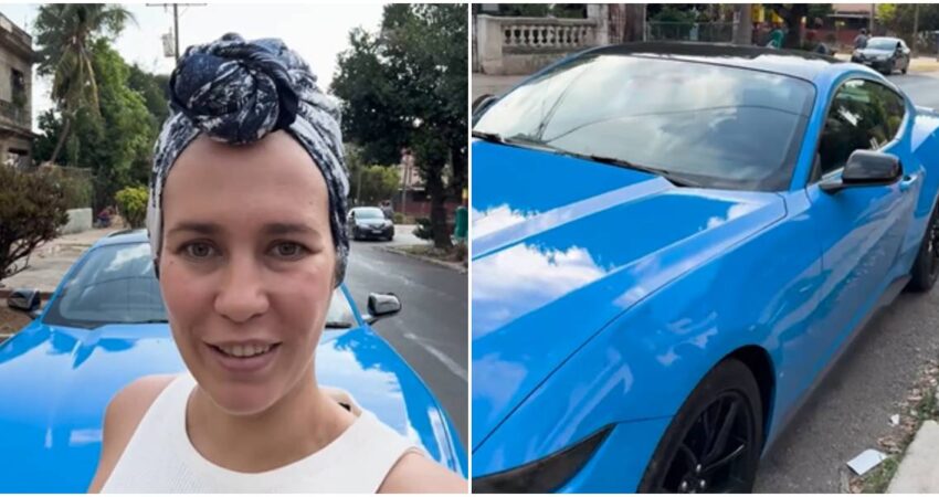 Cubana muestra un Mustang en La Habana y enciende el debate en las redes sociales: "Para que después digan que en Cuba no hay dinero" mujer cubana-Mustang en Cuba