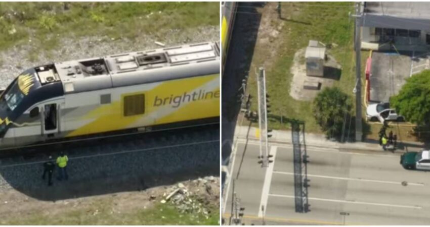 Transportan a mujer al hospital después que el tren Brightline la atropellara en Oakland Park tren Brightline-accidente ferroviario