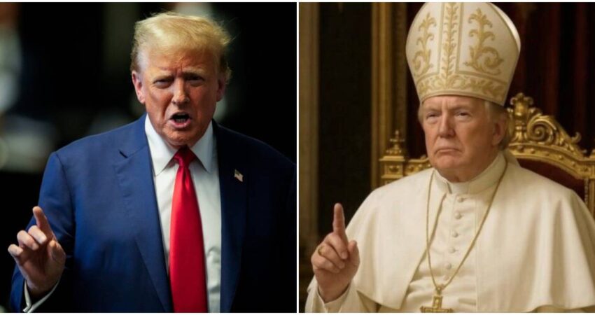 Presidente Trump desata polémica tras publicar una foto de IA vestido como el Papa en la cuenta de la Casa Blanca trump-foto-papa