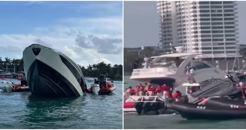 Propietario de yate que se hundió parcialmente en Miami con 30 influencers a bordo podría enfrentar consecuencias legales yate lamborghini-incidente acuáticos