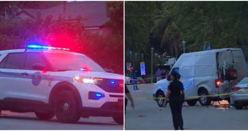 Accidente en Miami deja un peatón fallecido y dos lesionados, entre ellos el irresponsable conductor Policía de Miami-Accidente de Tránsito
