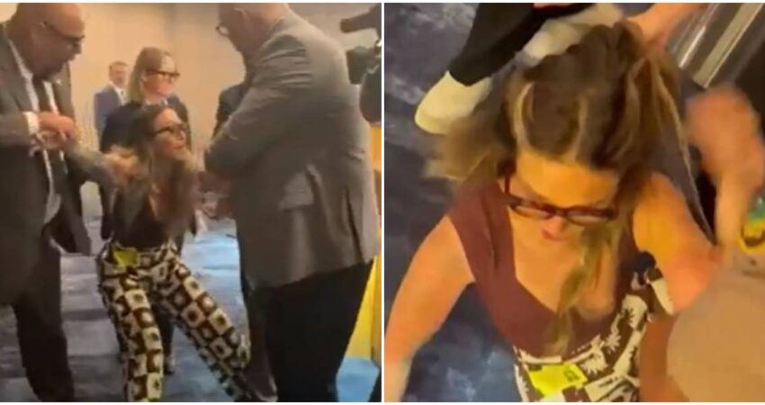Autoridades sacan a la fuerza a mujer que interrumpió la reunión de la Comisión de Miami-Dade sobre acuerdo con ICE arresto de mujer-Comisionado de Miami