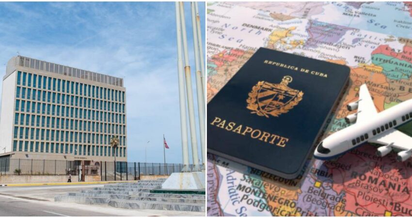Embajada de Estados Unidos en Cuba está denegando visas de cubanos ganadores de la Lotería de Visa de 2025 Embajada de EEUU-pasaporte cubano
