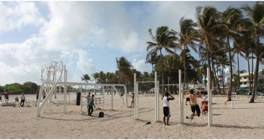 Miami destaca entre las mejores ciudades de EE.UU para estar en forma Gimnasio al aire libre en Miami