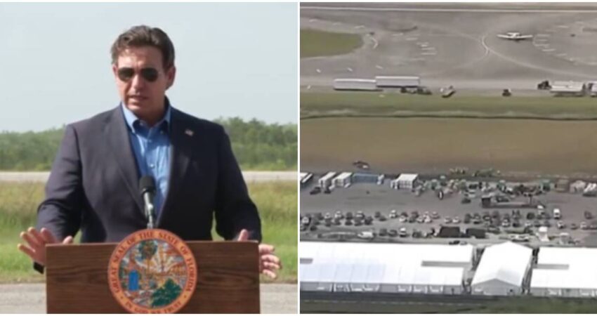 Gobernador de Florida Ron DeSantis informa sobre reinicio de deportaciones masivas desde centro de detención Alligator Alcatraz Ron DeSantis- Alligator Alcatraz