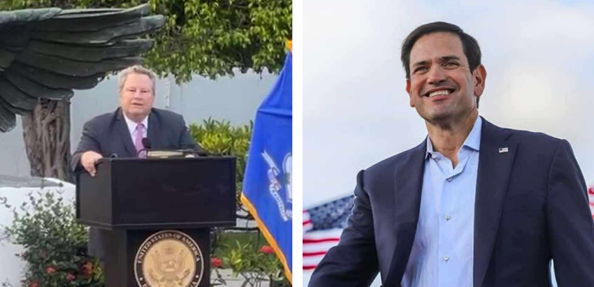 Representante de EEUU en La Habana comparte mensaje de Marco Rubio al pueblo cubano: "Que Cuba pronto sea libre, soberana e independiente" hammer y rubio