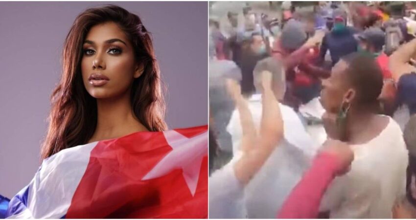 Lina Luaces, Miss Universe Cuba 2025, alza su voz por el 11J: “No se olvida. No se calla” lina-11j