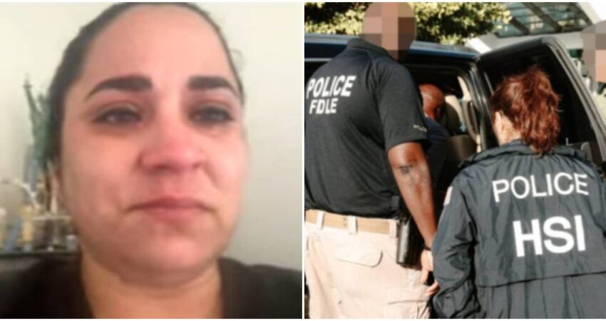 Cubano es detenido por ICE y su esposa reacciona desconsolada: "Esto es muy fuerte porque mi esposo y yo venimos huyendo de Cuba" mujer cubana-agentes de inmigración