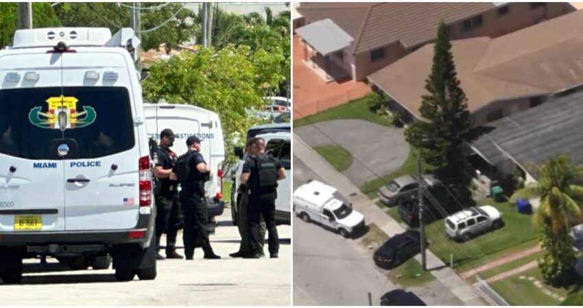 Operativo policial moviliza escuadrรณn antibombas y unidades especiales tras descubrir un arsenal y granadas en vivienda de Miami operativo policial en Miami (1)