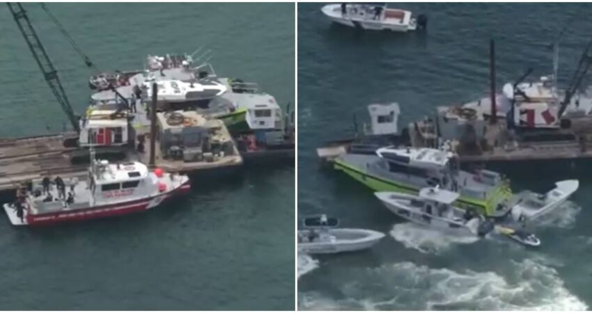 Cinco niรฑos hospitalizados tras naufragio de velero en Biscayne Bay, Miami Beach rescate de navegantes en Biscayne