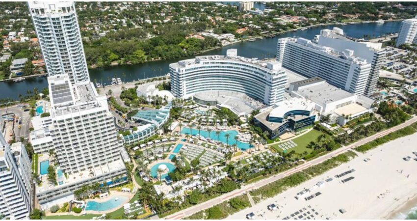 Emblemรกtico hotel Fontainebleau de Miami Beach se reinventa con un ambicioso parque acuรกtico Fontainebleau Hotel