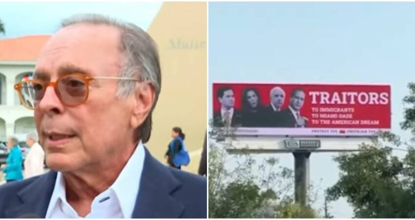 Multimillonario cubanoamericano Mike Fernández rompe el silencio sobre las polémicas vallas contra congresistas republicanos en Florida Mike Fernández-valla publicitaria