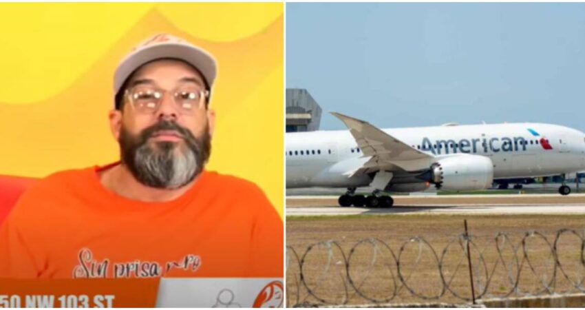 Presentador cubano Alexander Otaola arremete contra la aerolínea American Airlines y exhorta a que se tomen medidas legales en su contra: "Que le apliquen la demanda" Otaola-American Airlines
