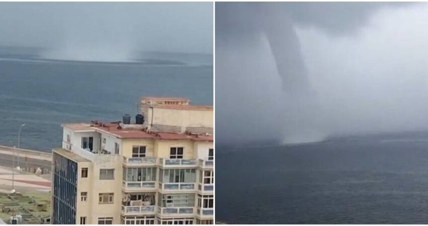 Impresionante tromba marina causa asombro y pánico en el Malecón de La Habana tromba-marina-habana