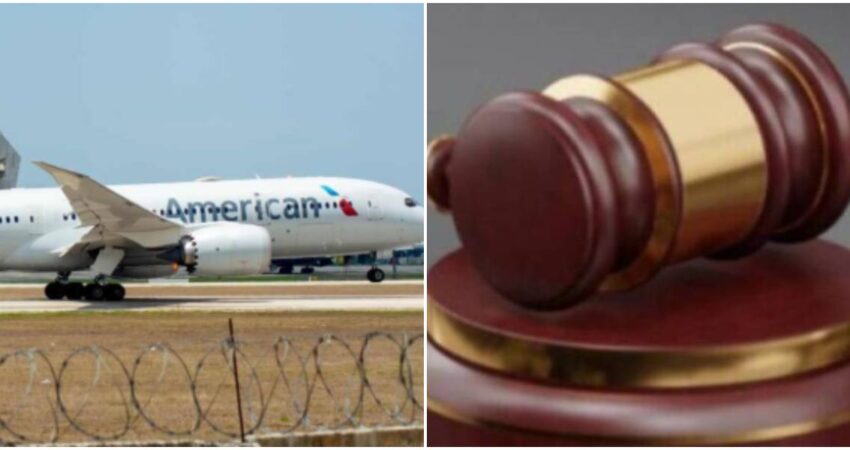 Juez responsabiliza a American Airlines por negligencia médica en pleno vuelo y ordena pagar más de 11 millones a la víctima American Airlines-Juicio