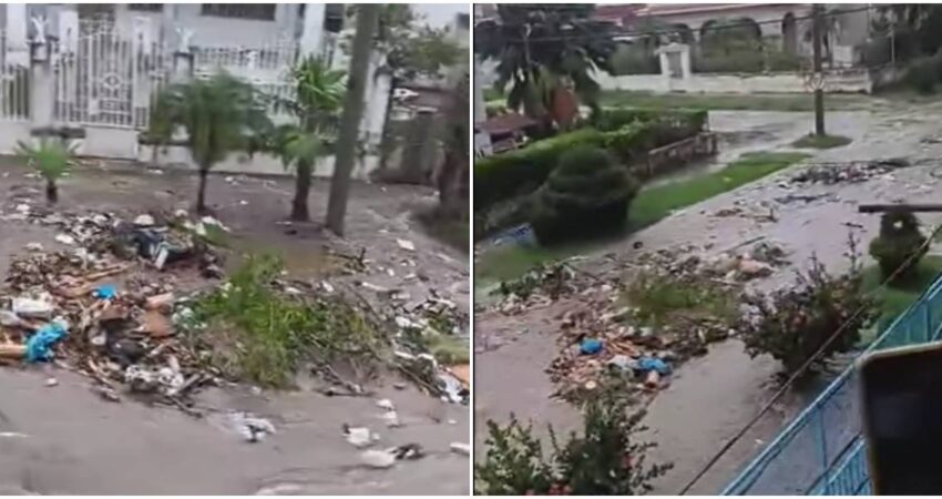 Lluvias torrenciales convierten a La Habana en una ciudad sumergida en agua y desechos Basura e inundaciones en La Habana