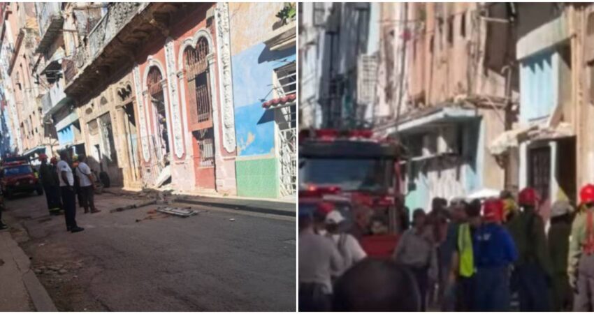 ¿Hasta cuándo? Un nuevo colapso en La Habana cobra la vida de una persona mientras el gobierno insiste en desarrollar hoteles Derrumbe en La Habana Vieja