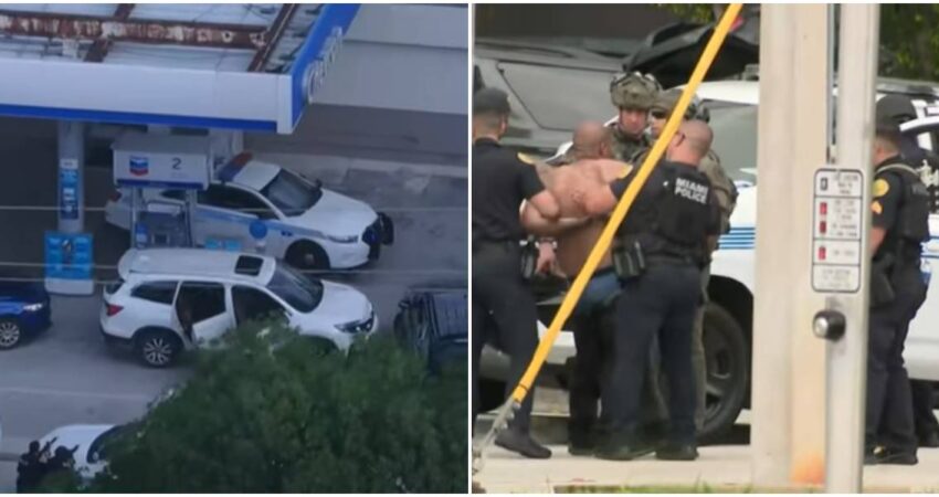 Tensiรณn en Miami: hombre atrincherado en un vehรญculo obliga a fuerte operativo policial en Flagami Despliegue policial