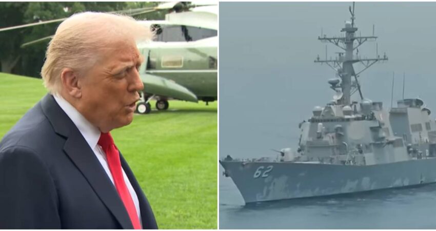 Escalada en el Mar Caribe: Trump confirma ataque a tres embarcaciones de Venezuela vinculadas al narcotráfico Donald Trump-buque de guerra