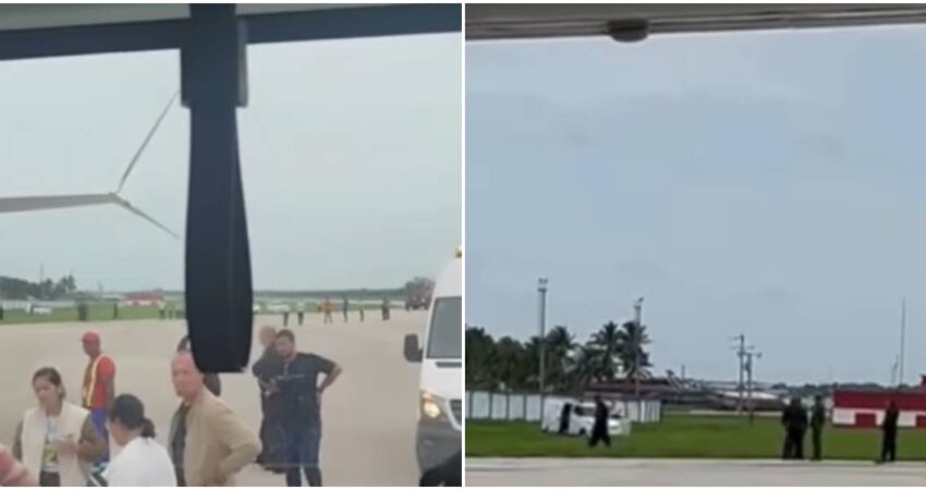 Caos en La Habana: pasajeros cubanos bajaron de en vuelo internacional mientras boinas negras inspeccionan el borde de la pista incidente en Aeropuerto de La Habana