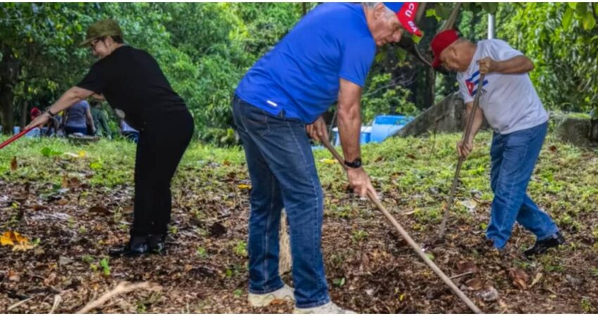Crรญticas a Dรญaz-Canel por limpiar calles con botas de mรกs de 300 dรณlares: โNi barriendo suelta el privilegioโ Dรญaz-Canel