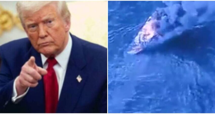 Reportan cuatro fallecidos en ataque de EE.UU a lancha de presuntos narcotraficantes cerca de Venezuela Donald Trump-narcotráfico (1)