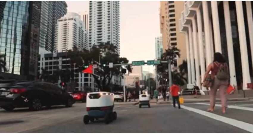 Robots en Brickell y Miami Beach toman ventaja y generan incertidumbre entre repartidores humanos Robots en Miami