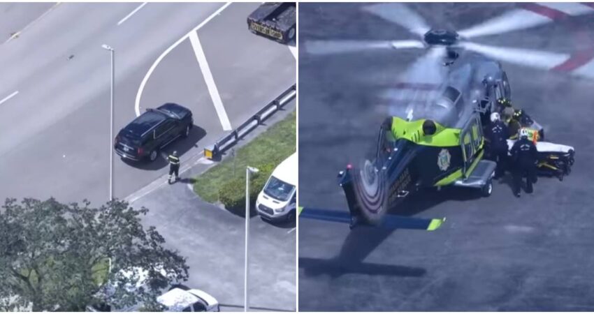 Drama en la Turnpike: conductora herida tras ser golpeada por objeto metálico cerca del Hard Rock Stadium accidente en Turnpike