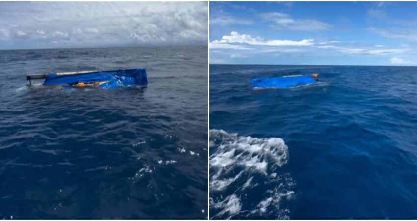 El mar vuelve a hablar: otra balsa vacรญa aparece frente a los Cayos de Florida y crecen las sospechas de un naufragio de cubanos balsa