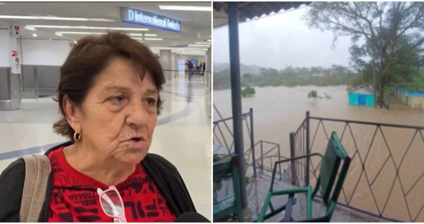 Cubanos que arribaron a Miami desde Cuba tras el paso del poderoso huracán Melissa cuentan sus experiencias: “Las provincias orientales si están críticas" cubana en Miami-inundaciones