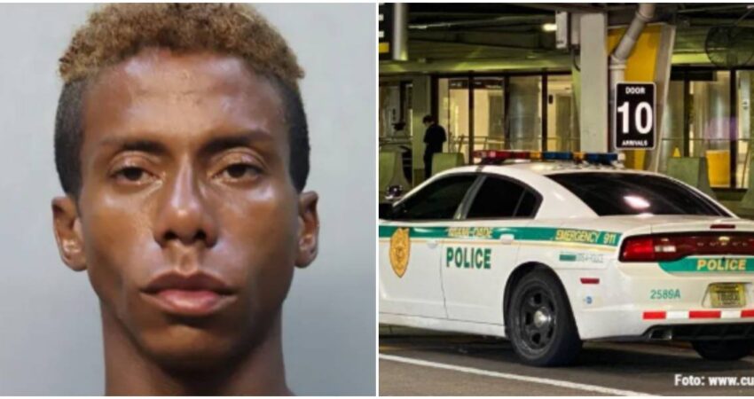 Hombre salta la cerca del aeropuerto de Miami y se queda dormido en zona restringida hombre preso-policía de Miami