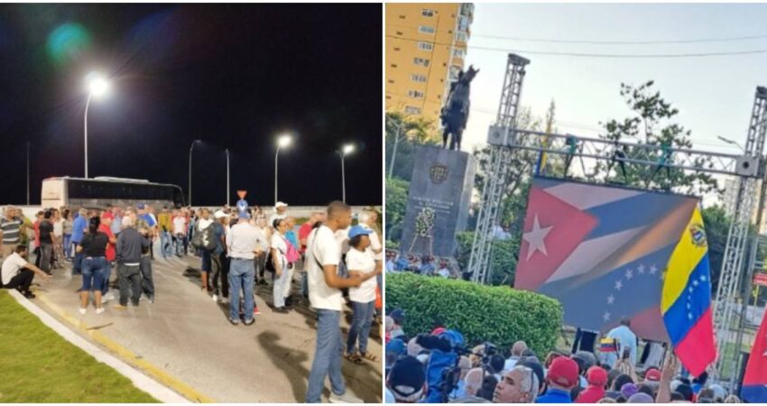 Unión Eléctrica marcha por Venezuela mientras millones de cubanos enfrentan más de 20 horas sin corriente marcha-apoyo a Venezuela