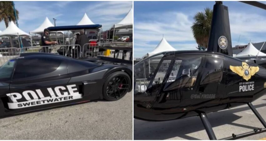 āĀ”Como de pelĆcula!": El superauto policial y helicóptero de la policĆa de Sweetwater que encendió las redes sociales Auto de policĆa-helicóptero de policĆa