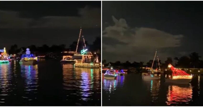 Florida se enciende sobre el agua: el mapa definitivo de los desfiles de barcos navideños más espectaculares de 2025 Barcos navideños en Cape Coral