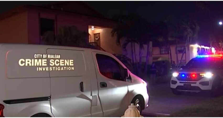 Conmoción en Hialeah: hombre mata a su esposa y suegra antes de suicidarse, según la policía Escena del crimen en Hialeah