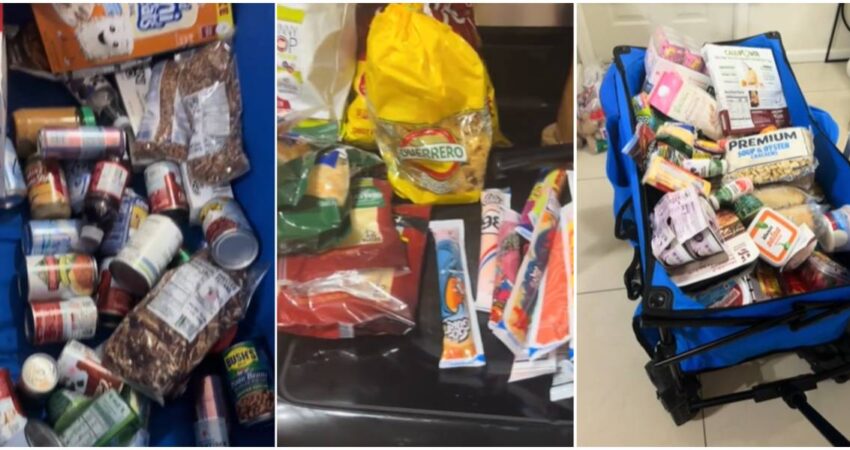“Esto no pasa en Cuba": cubana en Miami exhibe la cantidad de alimentos que recibió de forma gratuita a través de una iglesia bautista ayuda de comida en EE.UU